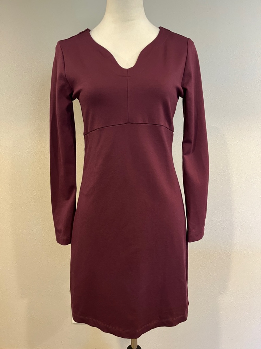 Royal Robbins Long Sleeve Burgundy mini Dress size extra small
